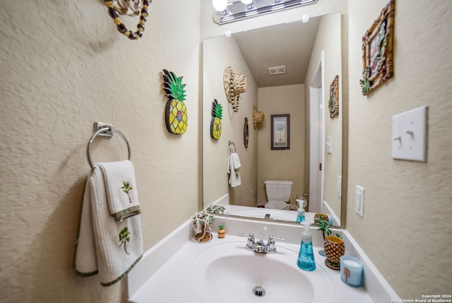 bathroom with sink and toilet