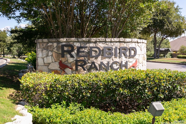 view of community sign