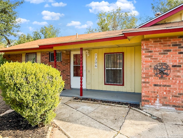 exterior space with covered porch