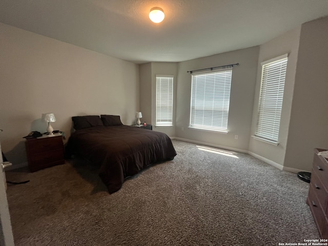 bedroom featuring carpet