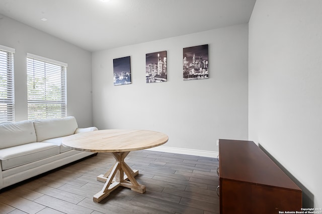 interior space featuring hardwood / wood-style flooring