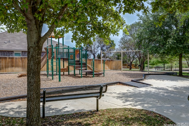 view of jungle gym