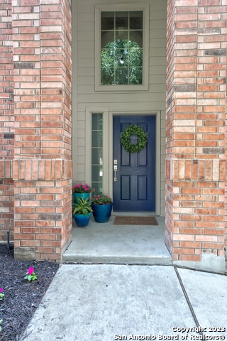 view of doorway to property