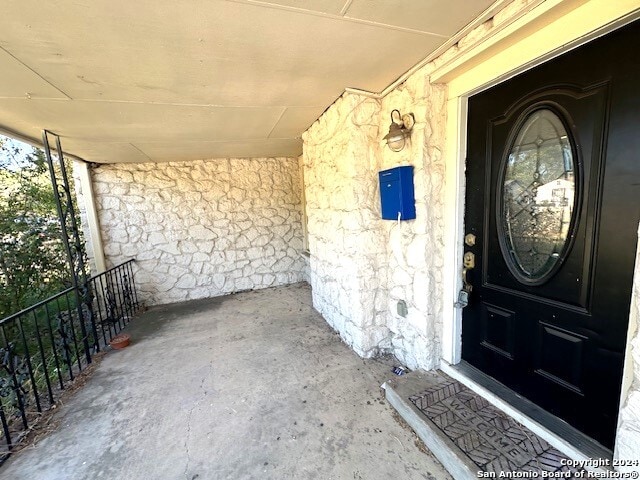 view of doorway to property