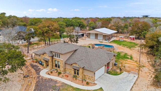 birds eye view of property