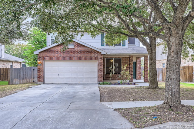 front facade featuring a garage