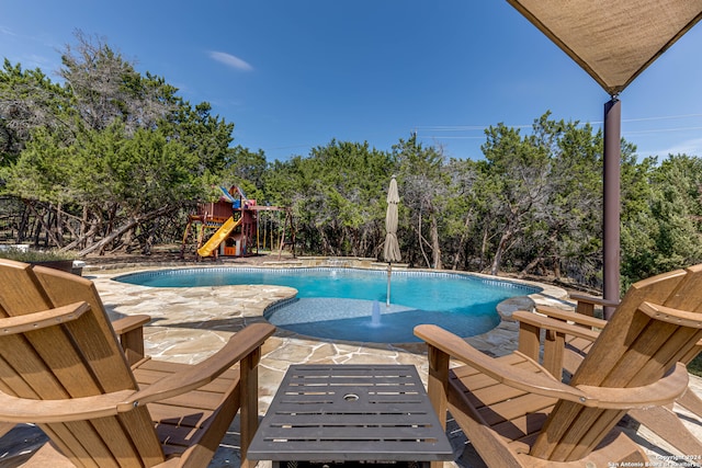 view of pool with a patio area