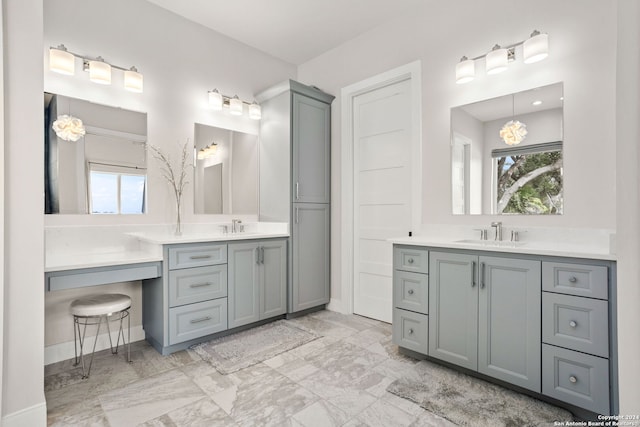 bathroom with vanity