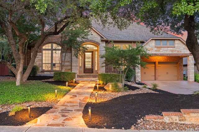 view of front of home featuring a garage