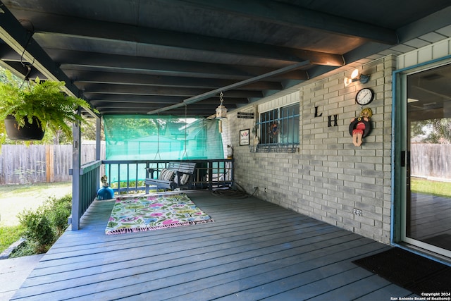 view of wooden deck