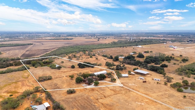 bird's eye view with a rural view