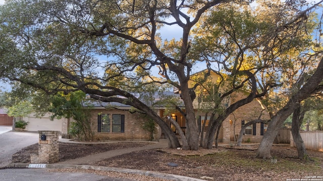 view of front facade with a garage