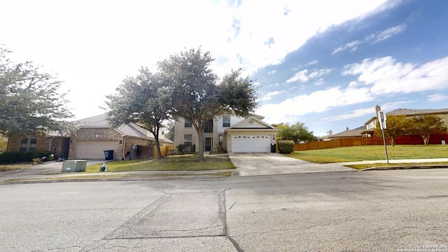 view of front of house with a front lawn