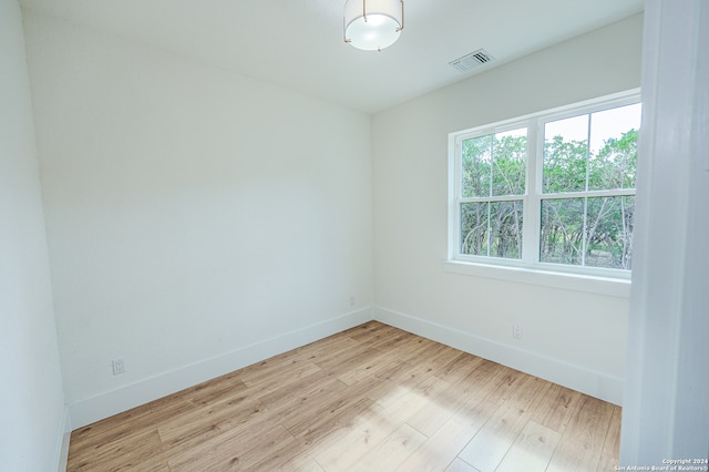 empty room featuring light wood-type flooring