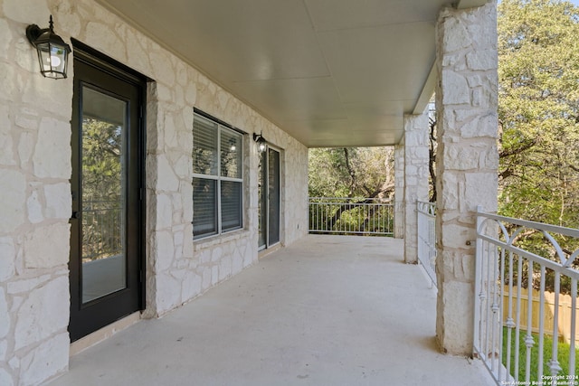 view of patio featuring covered porch