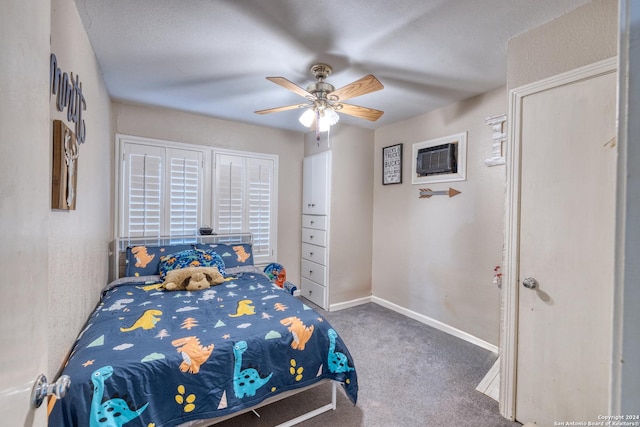 360 Benson Rd, Uvalde, TX 78801 - bedroom with carpet flooring, baseboards, and a ceiling fan