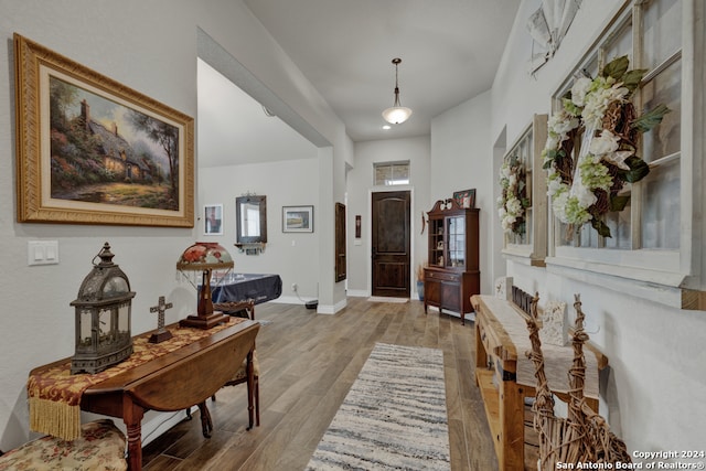 entrance foyer featuring light hardwood / wood-style flooring