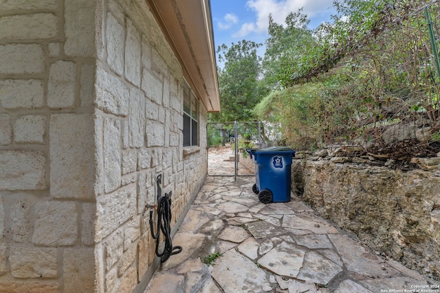 view of home's exterior with a patio