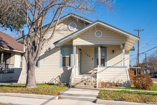 bungalow-style home featuring a porch