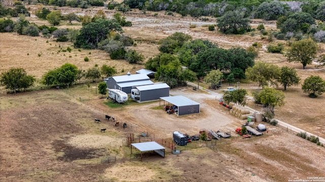 drone / aerial view featuring a rural view