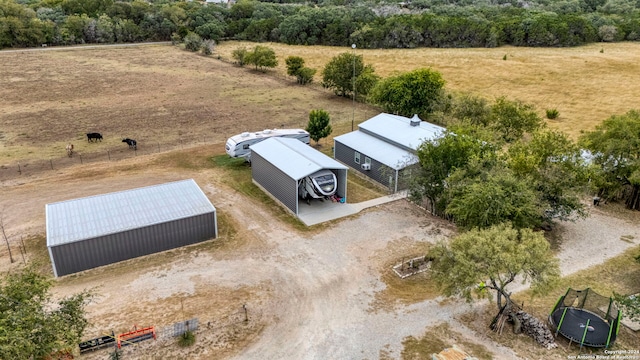 bird's eye view featuring a rural view