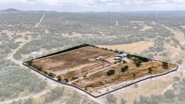 bird's eye view featuring a mountain view