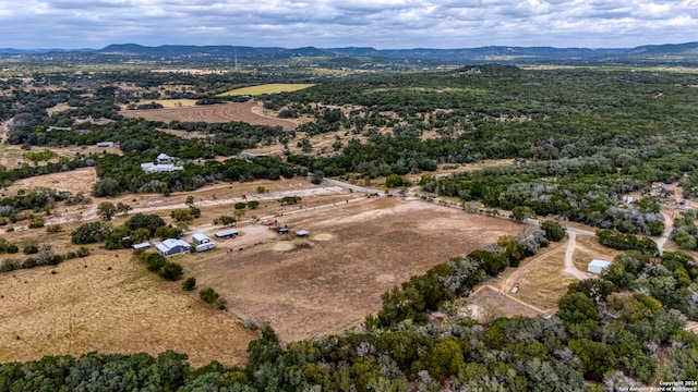 aerial view with a mountain view