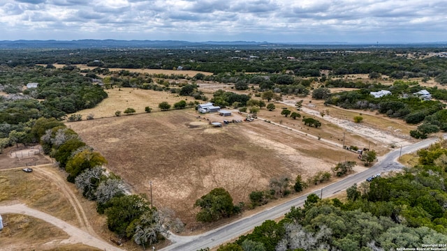 bird's eye view with a rural view