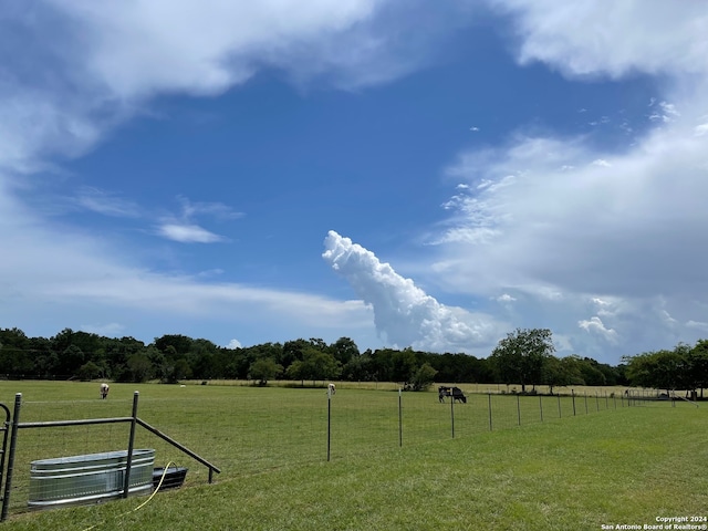 view of yard with a rural view