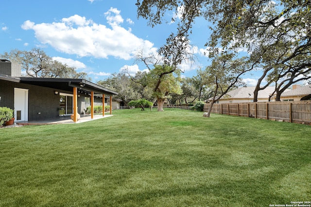 view of yard featuring a patio area