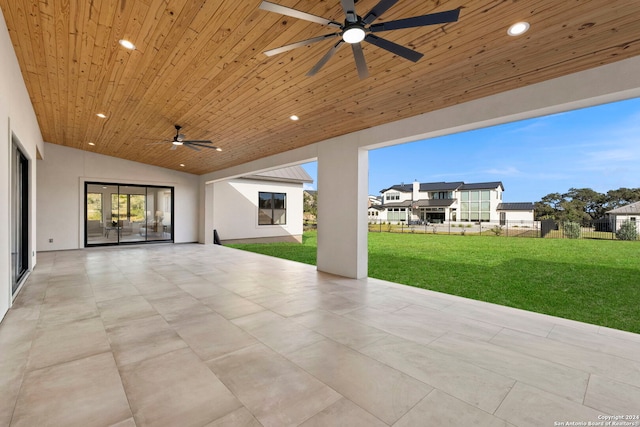 view of patio / terrace with ceiling fan