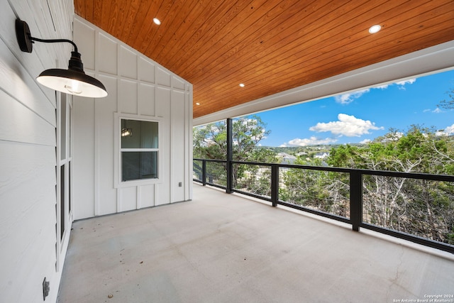 view of patio with a balcony