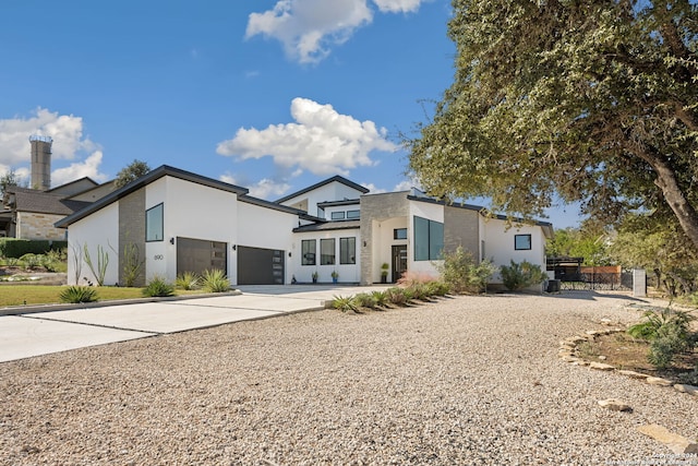 modern home with a garage