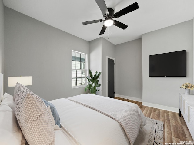 207 Ray Ave, San Antonio, TX 78204 - bedroom featuring wood finished floors and a ceiling fan