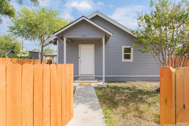 view of bungalow-style home