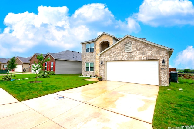 view of front of home with a front yard