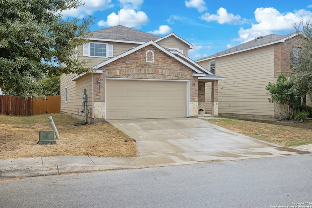 view of front facade with a garage