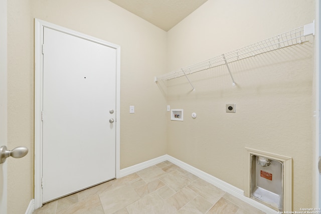 washroom featuring electric dryer hookup, gas dryer hookup, and washer hookup