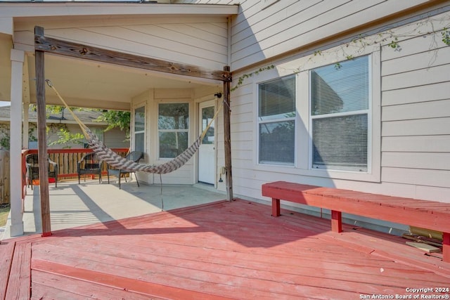 view of wooden deck