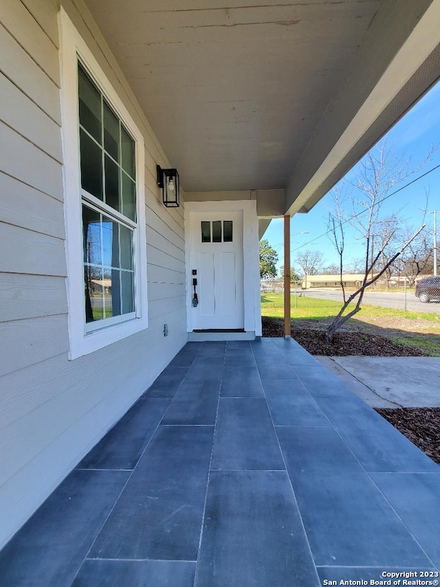 view of doorway to property