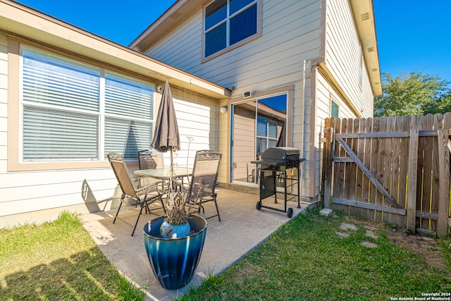 view of patio / terrace featuring grilling area