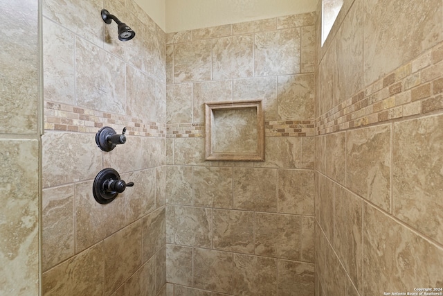 details with tiled shower