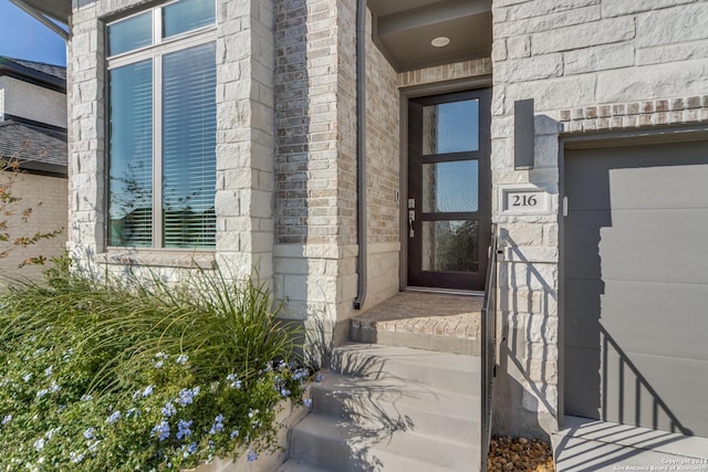 216 Paint Crk, Boerne, TX 78006 - doorway to property with stone siding