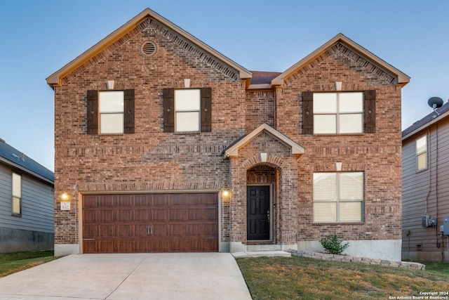 front facade featuring a garage