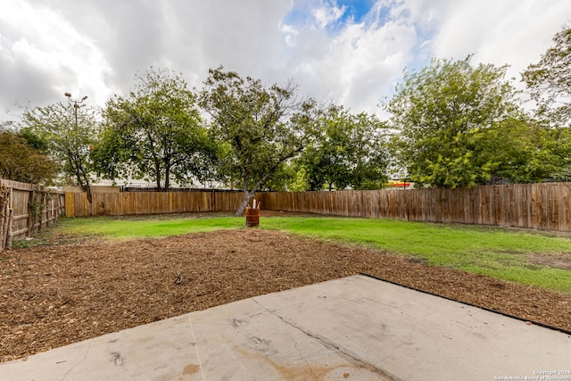 view of yard with a patio