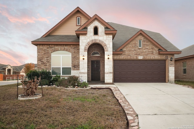 7270 Lunar Eclipse, Converse, TX 78109 - french provincial home featuring a shingled roof, brick siding, and concrete driveway
