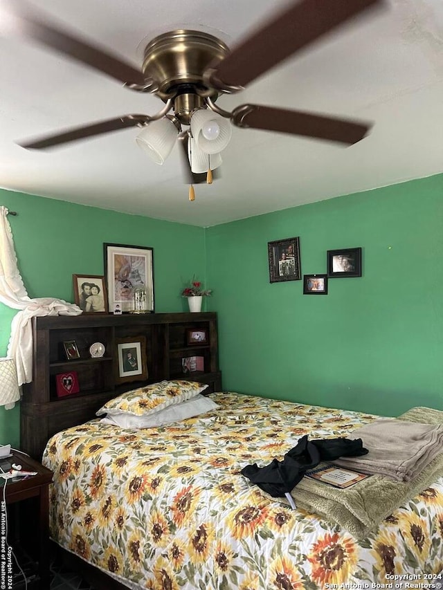 bedroom with ceiling fan