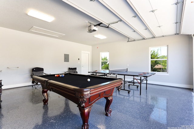 recreation room with pool table