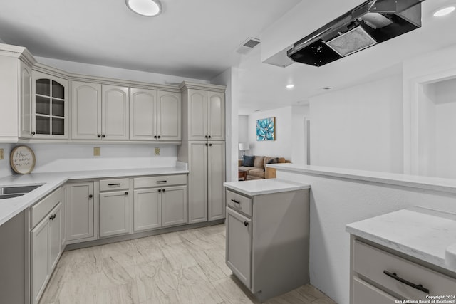 kitchen with exhaust hood