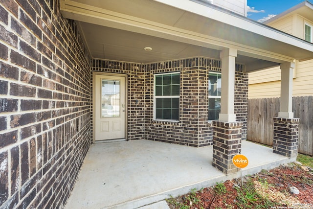 view of doorway to property